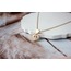 Ribbon Hearth Steel Necklace