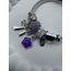 Pandora Model Mavi Kurdele Charm Çelik Bileklik