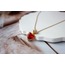 Red Hearth Steel Necklace