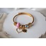 Pandora Model Pembe Kalp Charm Çelik Bileklik