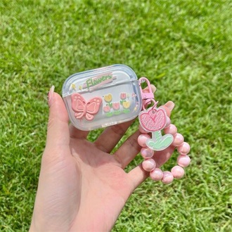 3D Kelebek Desen Charmlı Airpods Kılıf