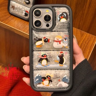 Sevimli karikatür ayılı kışlık kazak iPhone kılıf