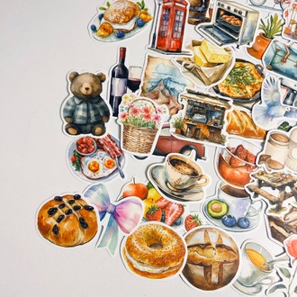 50 Desen yaratıcı retro uzun tatil Su Geçirmez Stickers
