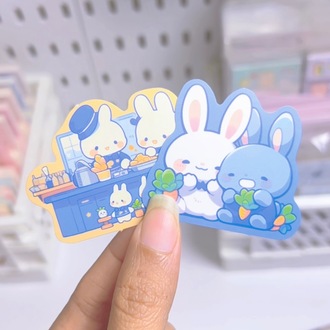 50 Mavi Tavşan Stickers