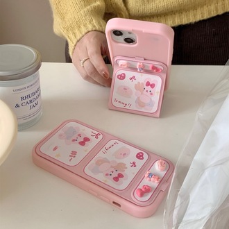 Pembe Tavşan Standı Magnetik Kılıf