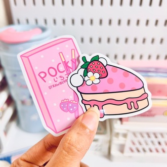 50 Desen Yeni Tasarım Pembe Kız Karikatür Su Geçirmez Stickers