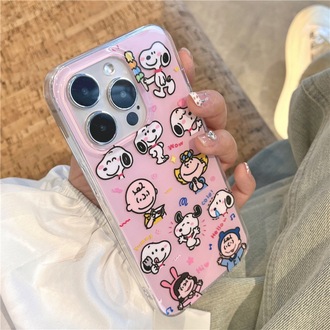 snoopy Karakter Desenli İphone Kılıf + Charm