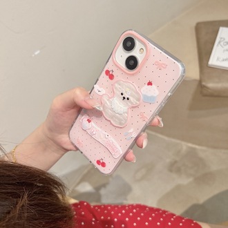 Şık ve Sevimli 3D Kopek Karakterli iPhone 15 Pro Max / 14/13/12 Telefon Kılıfı