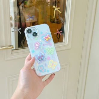 3D Renklı Kelebek İphone Kılıfı