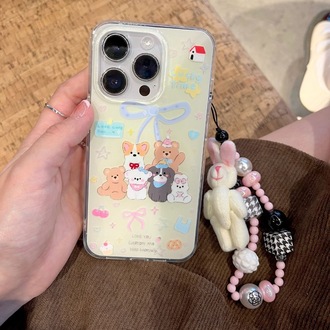 Çift Katmanlı Baskı Kurdeleli Köpek + Charm