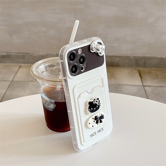 3D Hello Kitty Kartlık Kılıfı + Charm