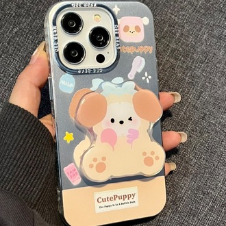Biber Ayı Köpek & Hello Kitty** iPhone Kılıf + Holder