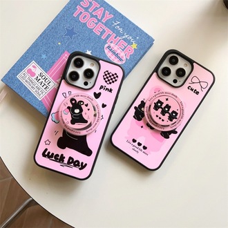 Pembe Tavşan Karakterli Magsafe Kılıf 11/13 Pro