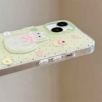 Şık ve Sevimli 3D Kedi Karakterli iPhone 15 Pro Max / 14/13/12 Telefon Kılıfı