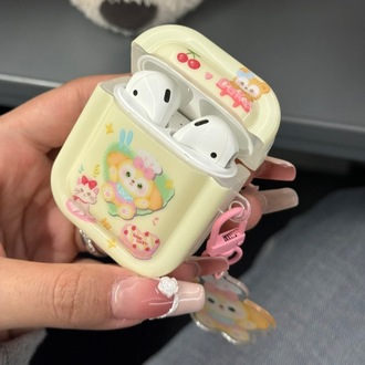 Karikatür Kalpli Pasta Kulaklık Kılıfı + Askı Airpods Pro 2