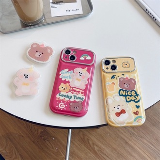 Sevimli Ayi ve Tavşan Kılıf + Holder