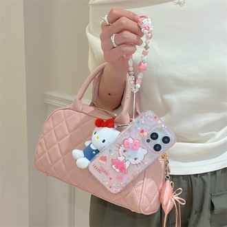 3D Hello kitty Holografik Kılıf + Charm