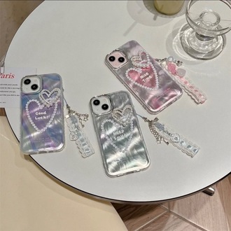 Degrade Renkli Üç boyutlu Kalp Kilif + Charm