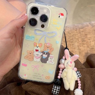 Çift Katmanlı Baskı Kurdeleli Köpek + Charm