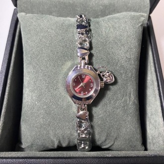 Red Heart Charm Silver Kadın Bileklik Saat