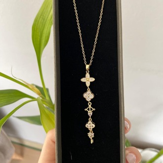 Lunière Golden Key Y Kolye