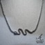 Kararmaz Kararmaz Çelik Taş detaylı Snake Kolye