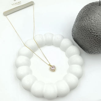 Gold Pembe Taşlı Kolye