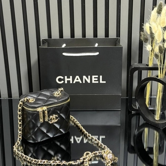 ( DÜZ MODEL) CHANEL MİNİ VANİTY EL VE OMUZ ÇANTASI