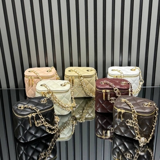 ( DÜZ MODEL) CHANEL MİNİ VANİTY EL VE OMUZ ÇANTASI