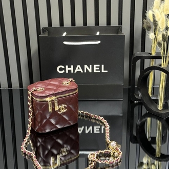 ( DÜZ MODEL) CHANEL MİNİ VANİTY EL VE OMUZ ÇANTASI