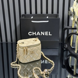 ( DÜZ MODEL) CHANEL MİNİ VANİTY EL VE OMUZ ÇANTASI