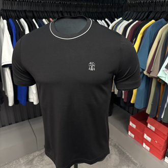 İthal Brunello Cucınelli T-shirt Kırışmayan Kumaş (7214-Siyah)