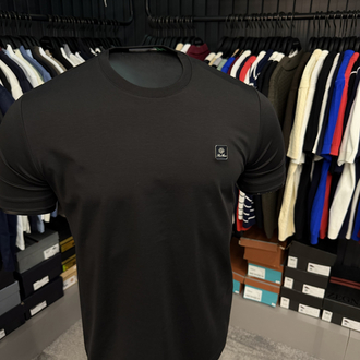 İthal Lora Piana T-shirt Kırışmayan Kumaş (9432-Siyah)