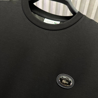 Yeni Demir Logo Modal Kırışmayan Kumaş T-shirt (15052-Siyah)