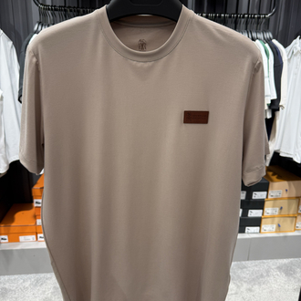İthal Brunello Cucınelli T-shirt Kırışmayan Kumaş (9450-Vizon)