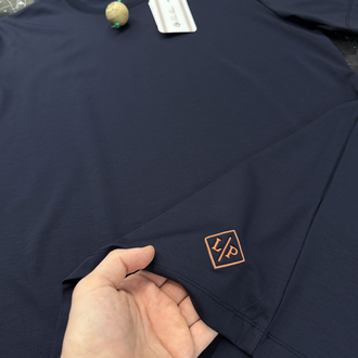 İthal Lora Piana T-shirt Kırışmayan Kumaş (9444-Lacivert)