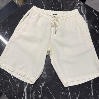İthal Zegna Ham Keten Şort (6141-Ekru)