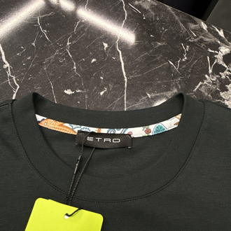 İthal Etro T-shirt Kırışmayan Kumaş (290001-Haki)
