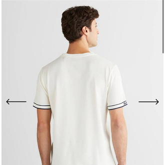 Kol Detaylı Pike Kumaş T-shirt (15019-Beyaz)