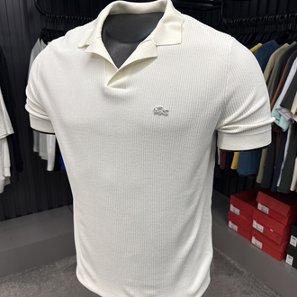Örme V Triko Polo Yaka (Beyaz-33036)