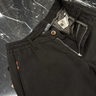 İthal Zegna Ham Keten Şort (6141-Kahve Rengi))