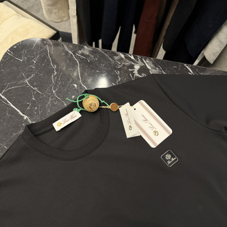 İthal Lora Piana T-shirt Kırışmayan Kumaş (9432-Siyah)