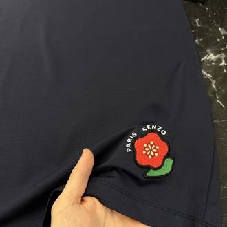 İthal Kenzo T-shirt Kırışmayan Kumaş (9446-Lacivert)