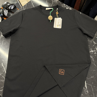 İthal Lora Piana T-shirt Kırışmayan Kumaş (9444-Siyah)