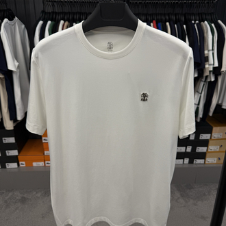 İthal Brunello Cucınelli T-shirt Kırışmayan Kumaş (9419-Beyaz)