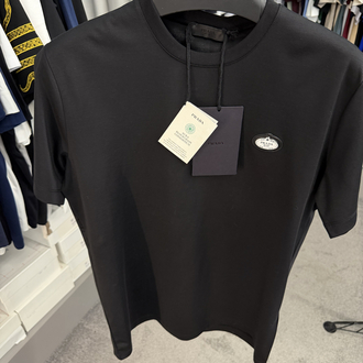 İthal Prada T-shirt Kırışmayan Kumaş (9430-Siyah)