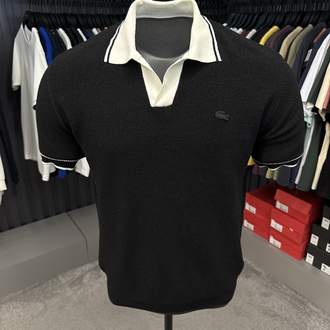 Keten Polo Yaka Triko (Siyah-33055)
