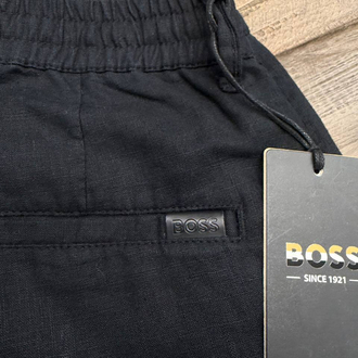 Boss Ham Keten Şort (1421-Siyah))