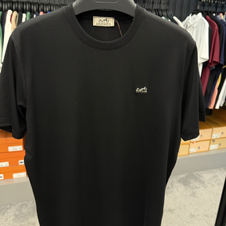 İthal Hermes T-shirt Kırışmayan Kumaş (9420-Siyah)