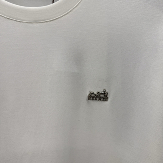 İthal Hermes T-shirt Kırışmayan Kumaş (9420-Beyaz)